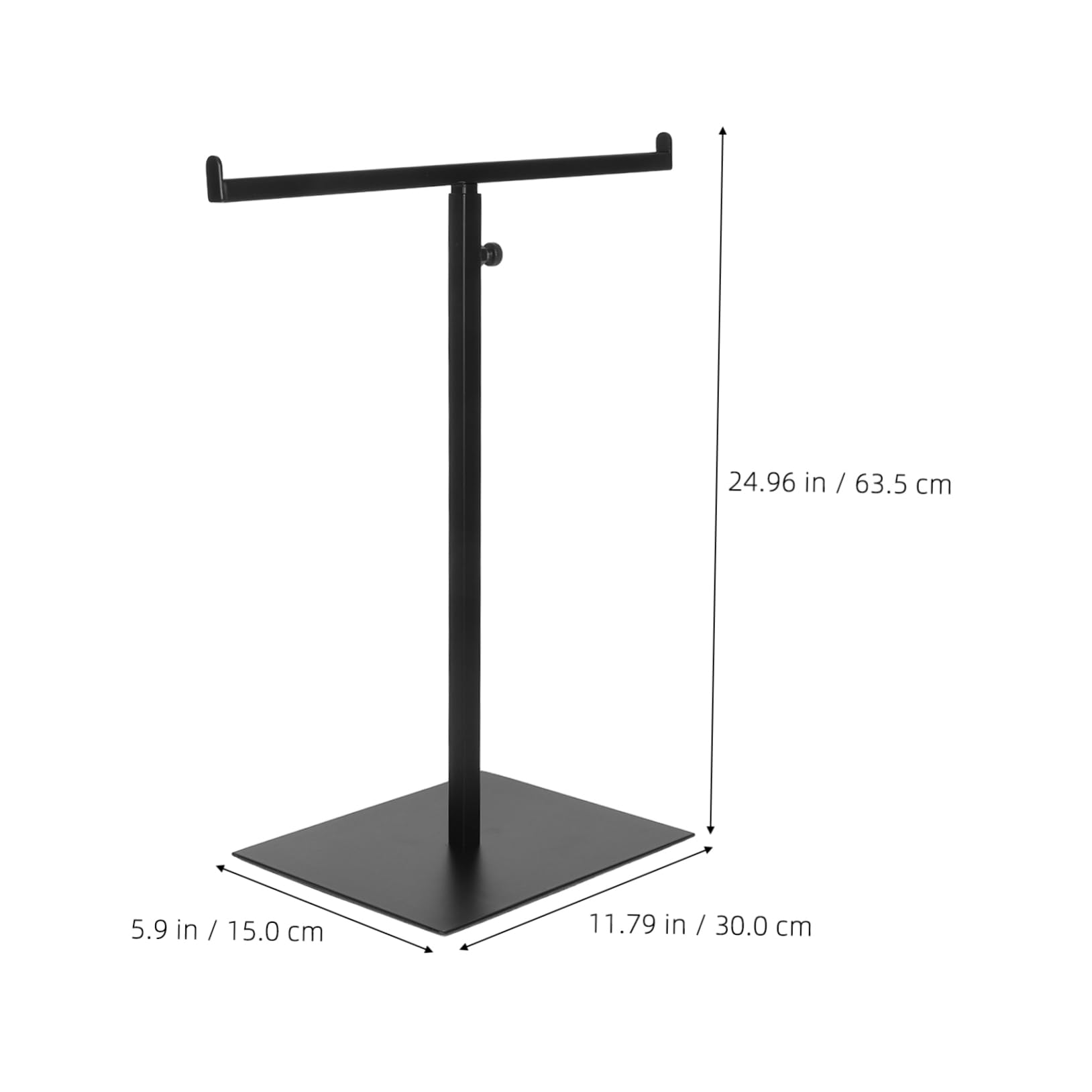 Alipis T-shaped Purse Rack Stand Handbag Display Stand Metal Bag Hanger Multi-functional Belt Hanger Black