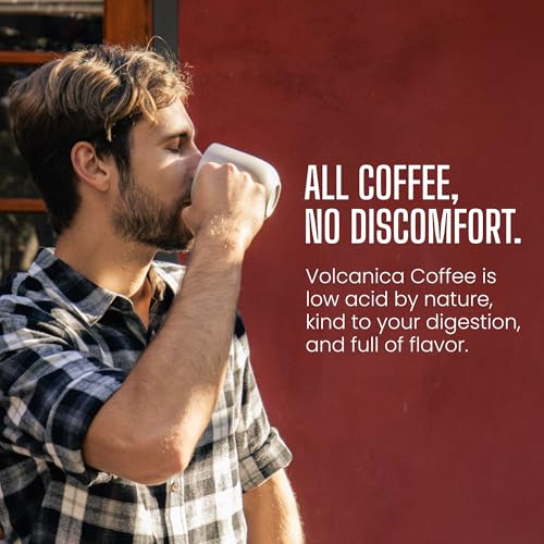 Low Acid Coffee, Blend of Natural Low Acidic Coffee, Ground, Medium Roast, Fresh Roasted, 16-ounces