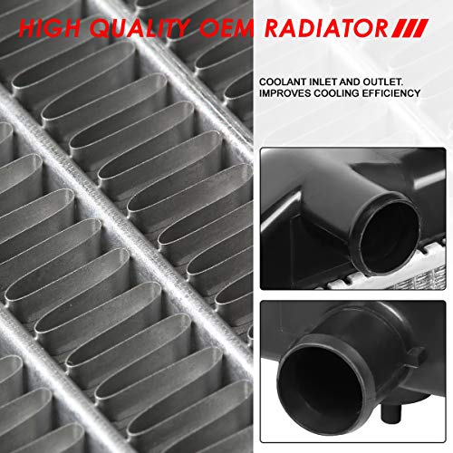 Image of Auto Dynasty Radiator Compatible with 1987-1999 Dodge Dakota 2.2L 2.5L 3.9L AT MT, 225 Inches Core DPI 981 Factory Style 1-Row Cooling Radiator, Aluminum Core