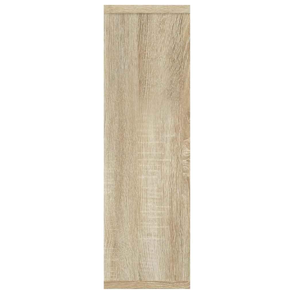 Générique Sonoma Pływający regał ścienny Dąb 85 x 16 x 52,5 cm z drewna inżynieryjnego, 8 przegródek na książki, dekoracje i rośliny, oszczędność miejsca do przechowywania ścian do wnętrz