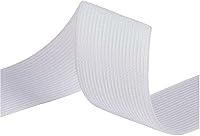 Vista 3 de ZLCHE Banda elástica plana blanca de 1 pulgada y 6 yardas, bandas elásticas para el cabello, elástico de alta elasticidad para coser, carrete