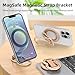 RESPECTED-BRO-Magnetic-Phone-Grip-Stand-with-Finger-Strap, 4-in-1 Magnetic Ring Holder, Kickstand and Elastic Strap for Phones, Universal Fit for iPhone 17/16/15/14/13/12, Android and Cases(Rose Gold)