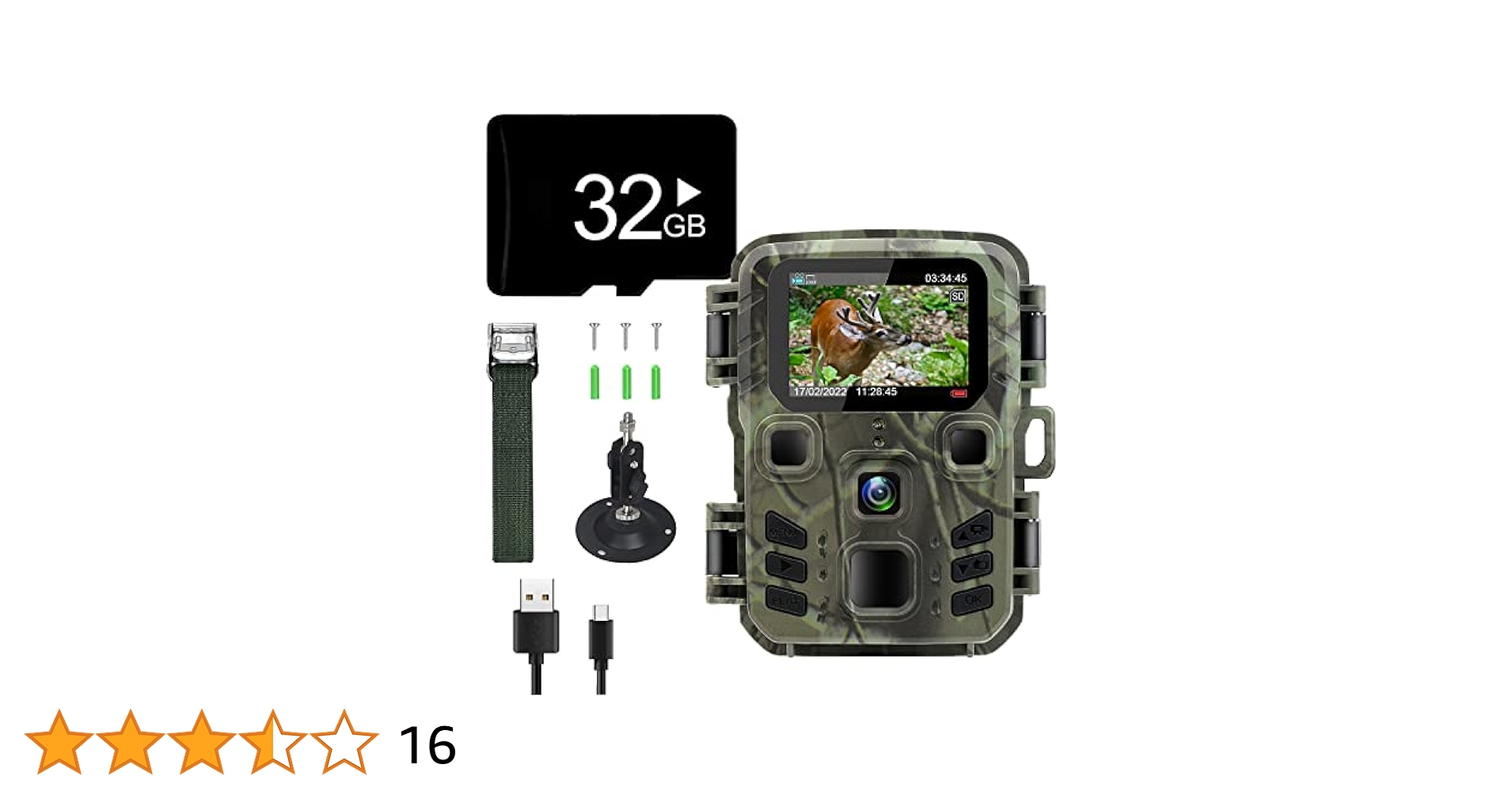 Amazon.co.jp: SUNTEK 防犯カメラ トレイルカメラ 電池式 動体