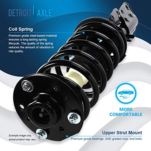 Image of Detroit Axle - 2 Front Struts for Chevy Equinox GMC Terrain Saturn Vue Pontiac Torrent Suzuki XL-7 Captiva Sport Complete Struts with Coil Spring Assembly Replacement Ready Strut Shock