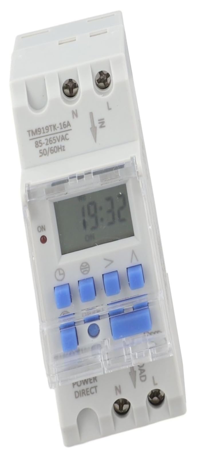 TM919TK Interruptor de temporizador astronómico 16A 3200W Temporizador electrónico digital con longitud de latitud configuración Calendario perpetuo for control automático de salida y puesta de sol