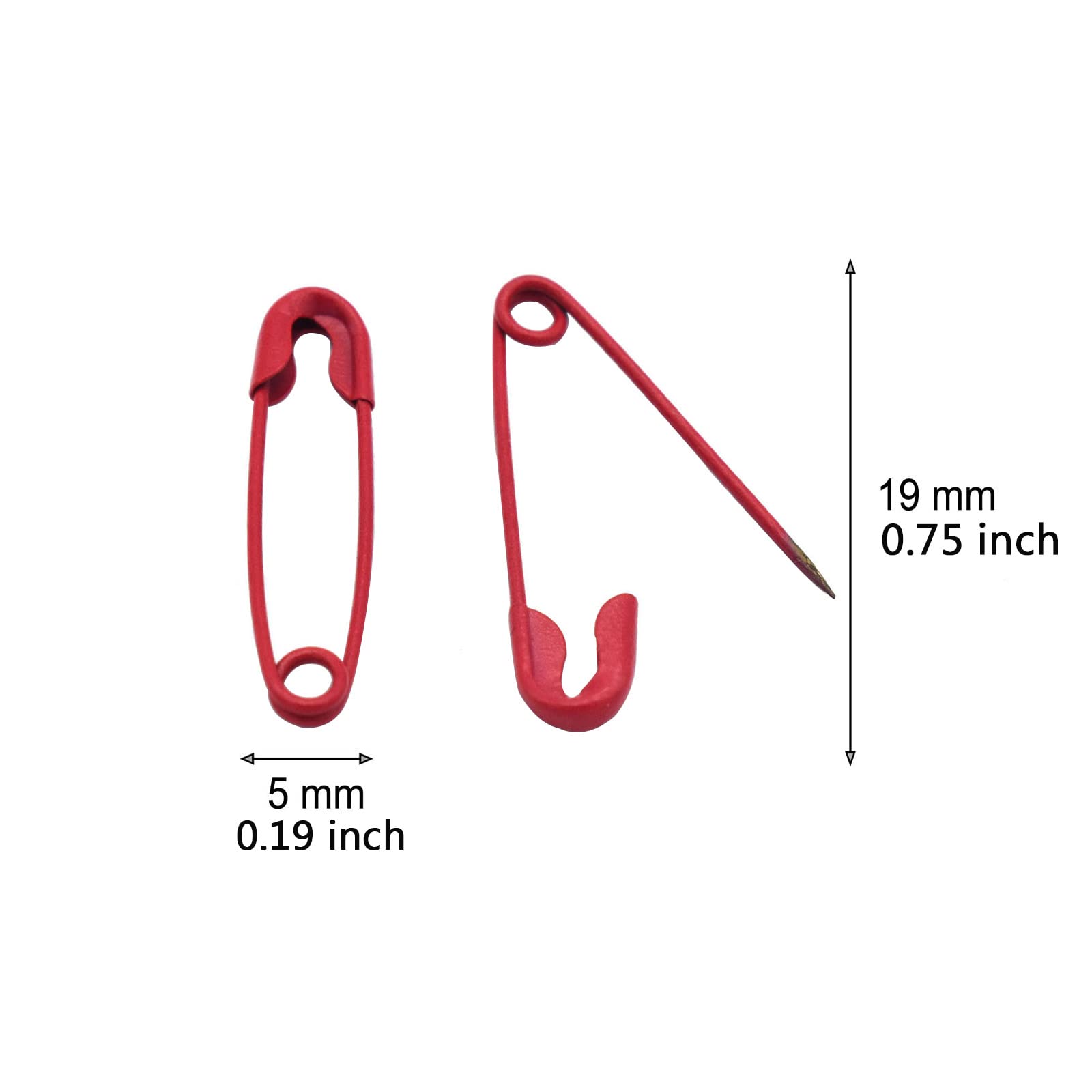 SHUNLONG Mini Safety Pins Light Bulb Pins Gourd Pins Knitting Pins Used for Clothing Making Sewing Crafts Home Accessories 100PCS (Rose Red)