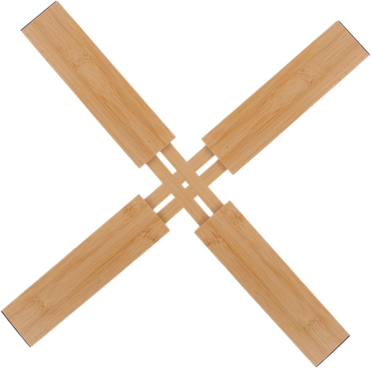 2pcs Bamboo Retractable Drawer Divider Board for Kitchen Organization