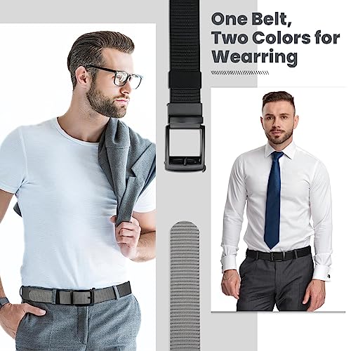 Mens Quick Release Ratchet Belts, Two-in-One Reversible Nylon Belt For Mens Casual & Sports Dress3