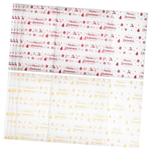 Papier cadeau Noël pailleté NIYANGLE avec 56 feuilles pour emballage de bouteilles et cadeaux DIY