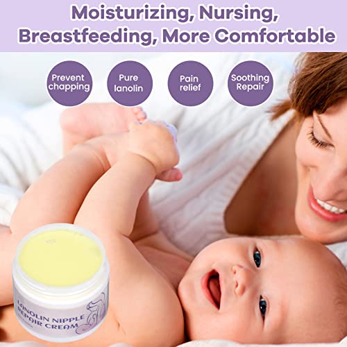 Manteiga de Mamilo de Lanolina, 30 G de Bálsamo de Mamilo para Bebês Hidratante Suave, Produtos Repa