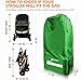 ONGUARD Waterproof Single and Double Stroller Bag for Airplane - Travel Stroller Cover for Air Travel and Storage - Gate Check Bag Backpack- Baby Airplane Essentials - Green