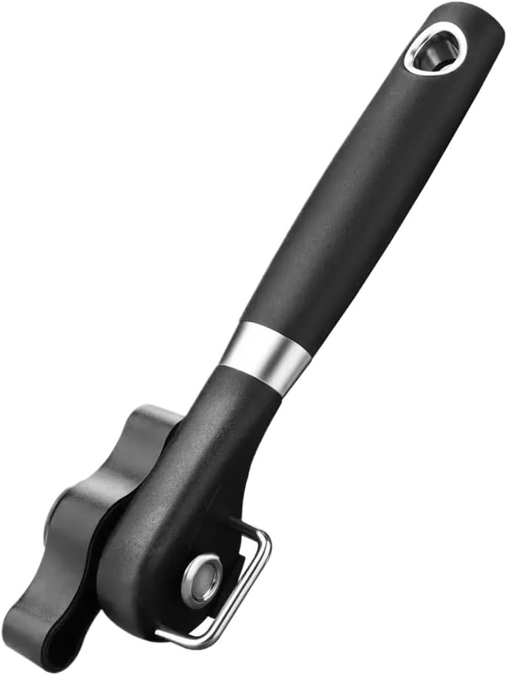 Manual Can Opener Stainless Steel With Comfort Grip It Also Functions(Black B)