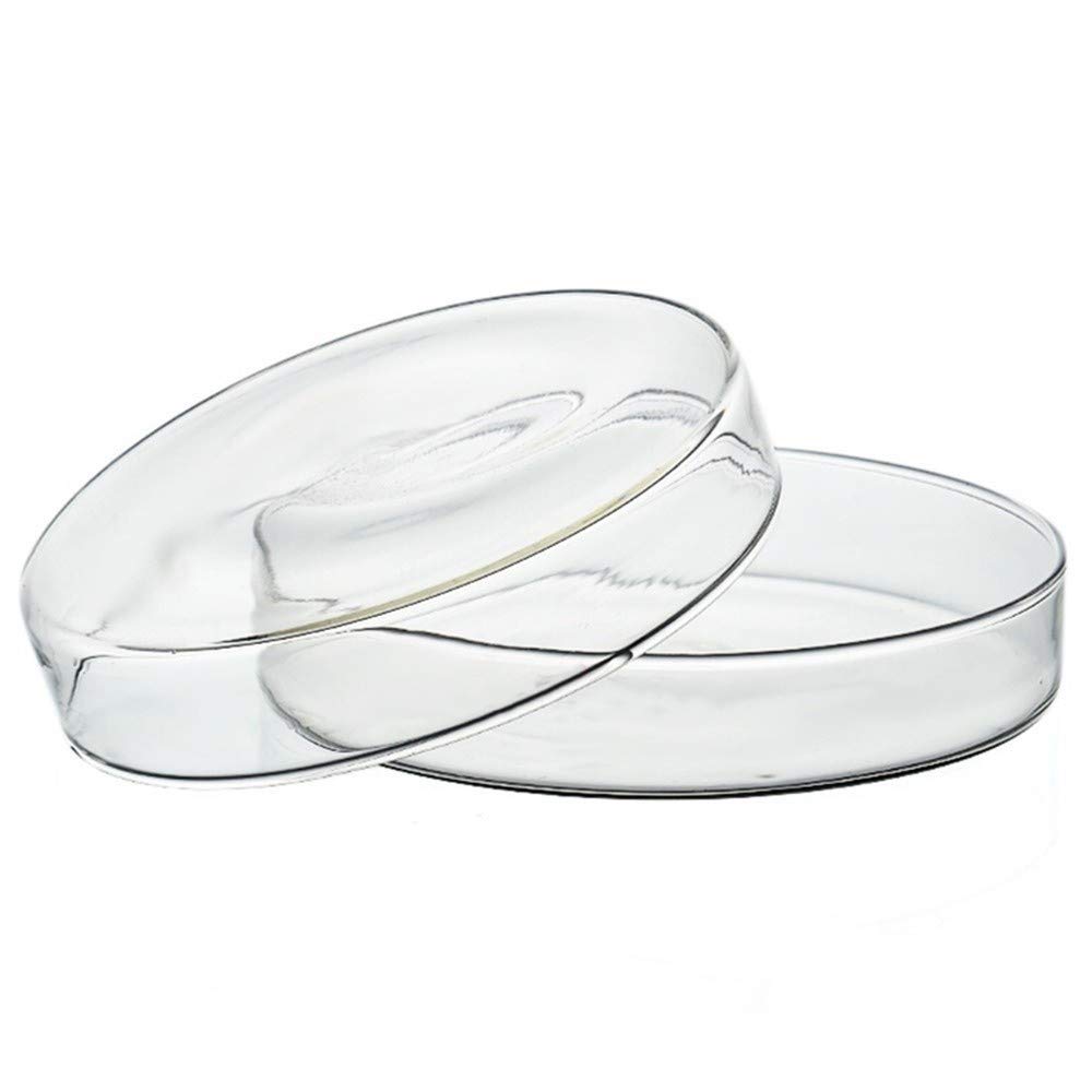 BIGHONGGlass Utensils 5pcs- 60mm Glass Petri Disheswith Lids, High Borosilicate Glass Lab Glassware Heat Resistant Thick Reusable Lab Dishes For Experiment (Size : 60ml)