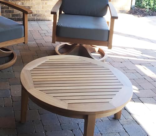 Atlantic-Round-Teak-Outdoor-Coffee-Table-Natural Atlantic Round Teak Outdoor Coffee Table Natural
