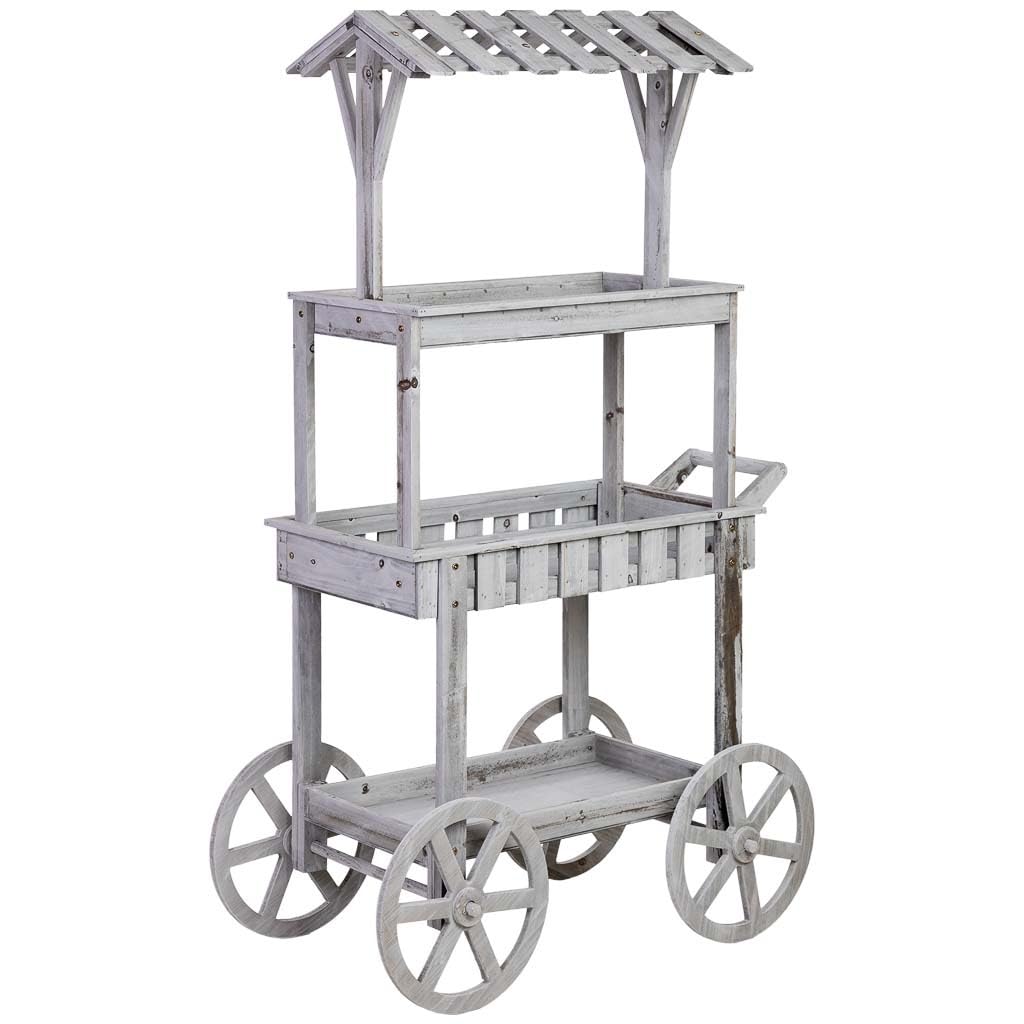 WANDERLUST DECO Carro expositor de madera 100x46x163h cm