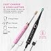 2 Sonic Electric Toothbrushes 5 Modes 8 Brush Heads USB Fast Charge Powered Toothbrush Last for 30 Days, Built-in Smart Timer Rechargeable Toothbrushes for Adults and Kids (1 Black and 1 Pink) SY-508