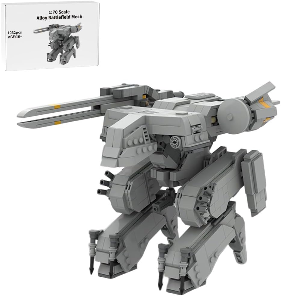 1/70 Scale Mecha Building Blocks Set, 1032PCS MOC Futuristic Combat Robot Model with Laser & Railguns, Creative Assembly Kit for Adults & Teens, Display & Collection Gift, MOC-234425