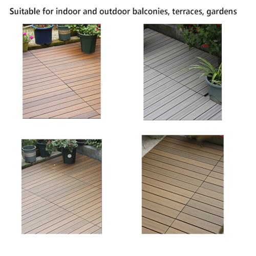 Baldosas entrelazadas multicolor para pavimento de jardín o pasarela exterior 4