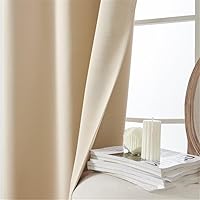 Vista 1 de Cortina blackout con diseño de ondas a rayas con ojales para ventana y puerta, cortinas térmicas para puertas, 1 panel