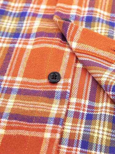 Image of Yoimira Boys Flannel Shirts Kids Long Sleeve Plaid Tops Casual Button Down Shirt Western Plaid Jacket