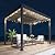 RoyalCraft 10'x 12' Adjustable Louvered Pergola, Heavy-Duty Aluminum Outdoor Pergola with Adjustable Roof for Patio, Deck, Garden, Yard, Black