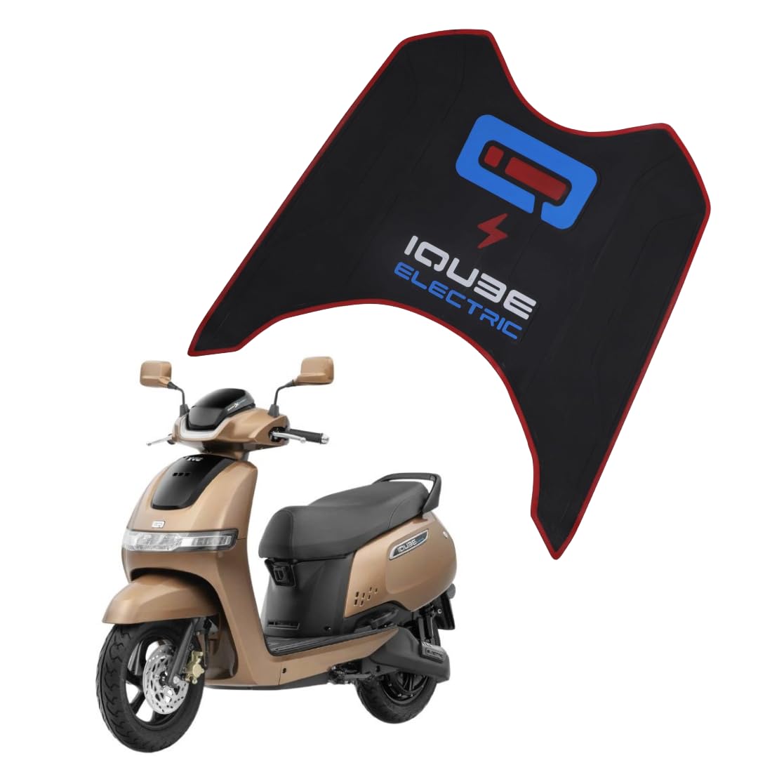 IQUBE ST Color 3D Footmat Washable Floor 3D Mat/Foot Mat for IQUBE ST Electric Scooter Two Wheeler Mat's (Black)-image-7