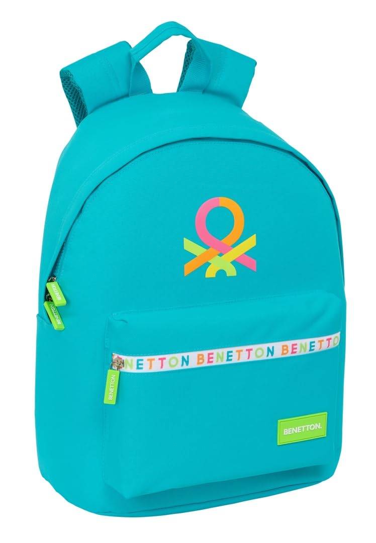 Safta BENETTON SUMMER - Mochila Juvenil para Portátil 14.1", Ideal para Jóvenes de Diferentes Edades, Cómoda y Versátil, Calidad y Resistencia, 31x16x41 cm