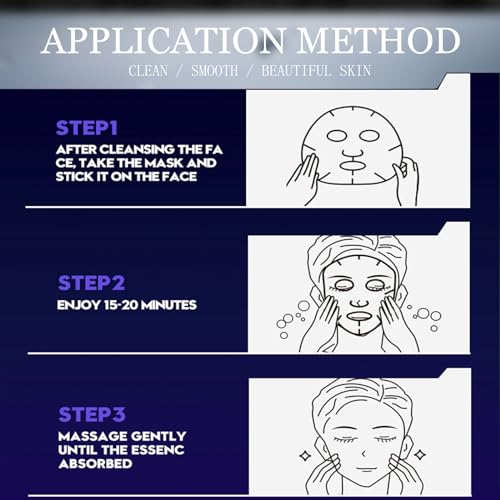 Veroa 6Pcs Activated Carbon Men Sheet Mask,Extracted Mineral Activated Carbon,Seaweed Essence,Sodium Hyaluronate,Deep Cleaning Pores,Moisturizing and Delicate Skin Anti Aging Face Mask,Vegan - Image 7