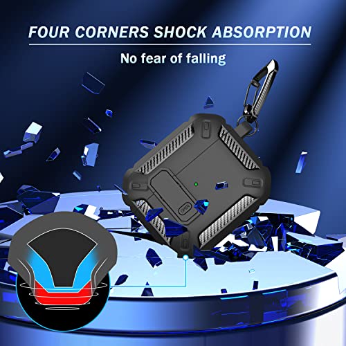 Image of RFUNGUANGO for AirPods 3rd Generation Case Carbon Fiber Series, Black