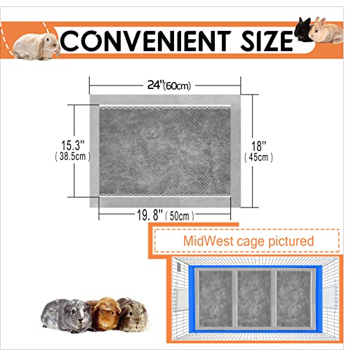 Ginidear Guinea Pig Bedding, Disposable Guinea Pig Cage Liners, Odor Controlling Absorbent Waterproof Pee Pads For Guinea Pigs , Rabbits thumb #3