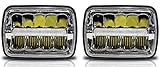 5x7 LED Headlights 7x6 Headlamps Osram Chip Angel Eye DRL Sealed Beam Replacement for H6054 6054 Jeep Wrangler YJ Cherokee XJ Chevy Express Astro Van Blazer S10 Toyota 4Runner Ford Ranger DOT 2PCS