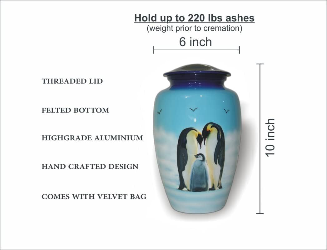 Cremation Urns for Human Ashes Adult for Funeral, Burial, Niche, or Columbarium Cremation - Urns for Adult Ashes - Cremation Urns for Human Ashes, Sky Blue