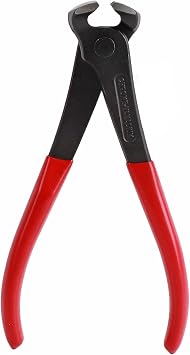 6 Inch End Cutting Nippers for Rebar Tie Wire and Nails/Heavy Duty End Cutter Pliers with High Leverage Design for Steel Fixing Tasks