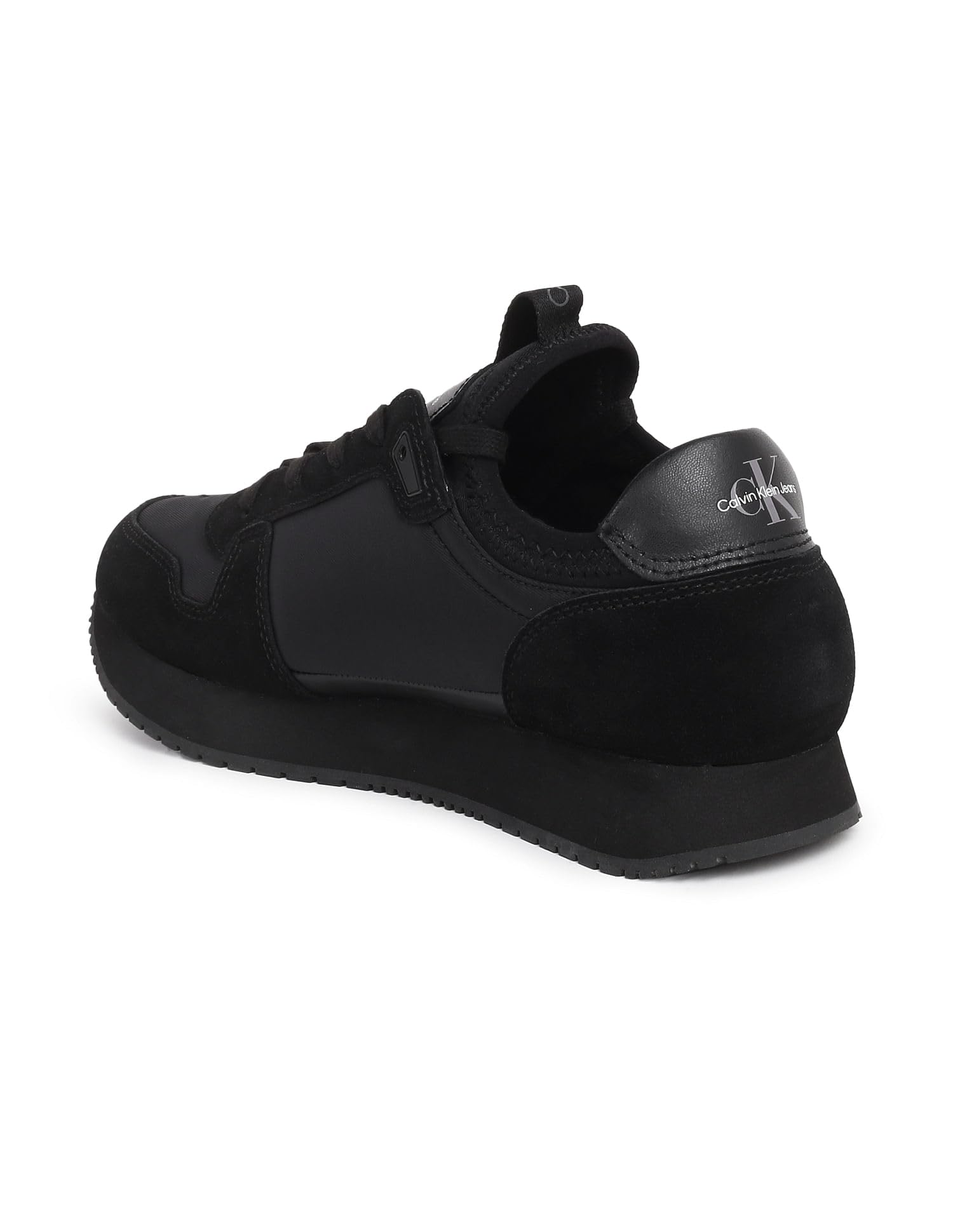 Calvin Klein Jeans Zapatillas para Hombre Runner Sneaker Sock Laceup de Nailon y Piel Deportivas