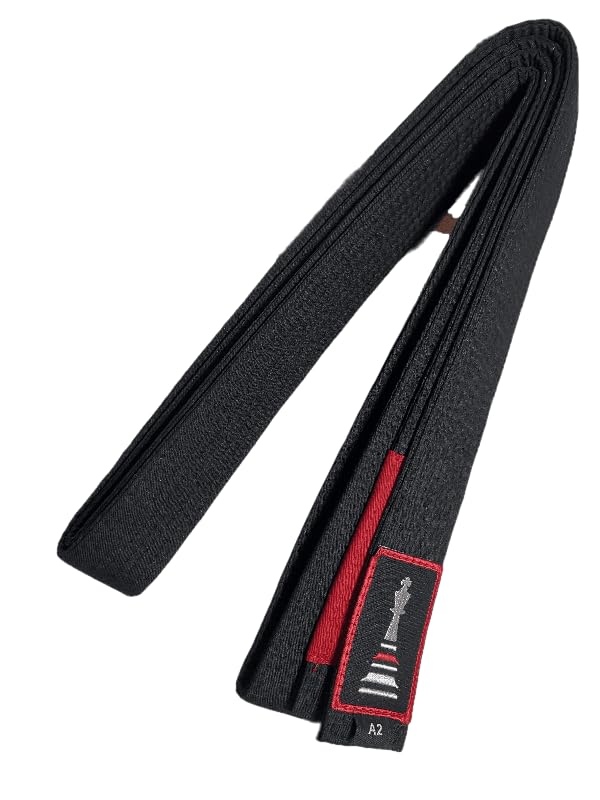 OSS Combat Sports BJJ - Cinturón brasileño de Jiu Jitsu - Cinturón Jujitsu - Aprobado por la IBJJF - Edición Limitada (Negro, A2)