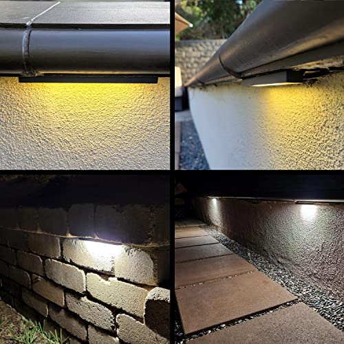 Lumengy 7-Inch 1.5W Super Slim Led Hardscape Light, 3 Mounting Plates For Paver Steps, Walls, Decks And Ceiling, No Visiable Screws, Aluminum Black, Easy Installation, 50K Lifespan (6-Pack) #TOP7
