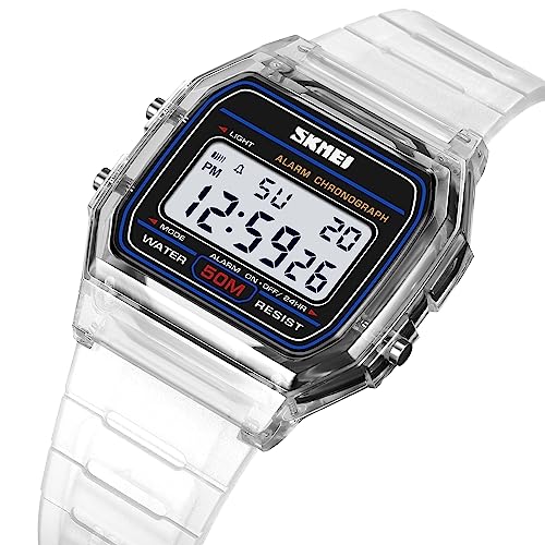 Gosasa Classic Unisex Women's Men's Digital Multifunction Sports Watch Stainless Steel Band Square Waterproof Electronic Led Watch2