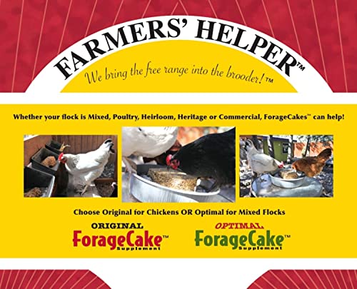 Farmers' Helper Original Forage Cake For Chickens, Turkeys, Peafowl, Guinea Fowl, Geese, Pheasants and Ducks, 13 Ounces