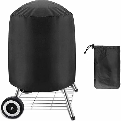バーベキューグリルカバー BBQコンロカバー 焚火台カバー 防水 防塵 耐熱 多機能 収納袋付き ナイロン製 ラウンド ...
