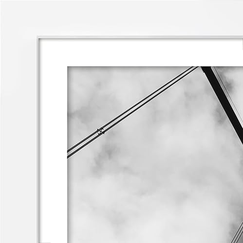 Vista 461 de Americanflat Portarretratos de 8 x 12 pulgadas con plexiglás pulido, juego de 2 portarretratos de 6 x 8 pulgadas con paspartú o para fotos de 8 x 12