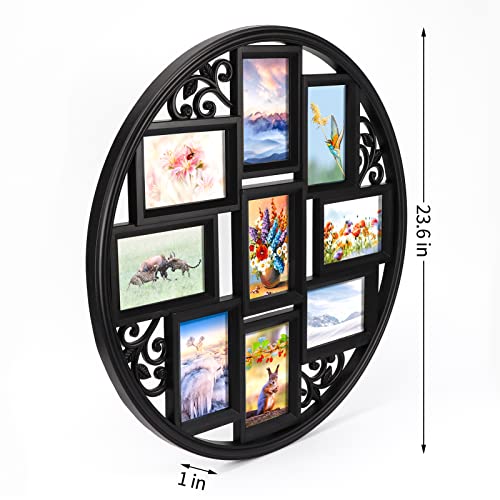 Giftgarden 4X6 Collage Picture Frame For Wall 9 Openings, Multi 4 X 6 Photo Frames For Family Pictures Wall Decor, Black #TOP1
