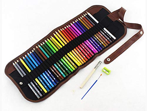 Crayons aquarellables en trousse rideau pour vos sorties dessin
