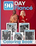 90 Day Fiance Lines Swirls Dots Waves Diagonals Coloring Book: Favorite Book 90 Day Fiance...