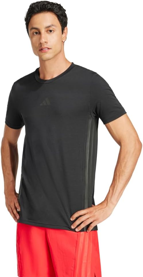 Adidas Mens Designed for Training 3-Stripes T-Shirt