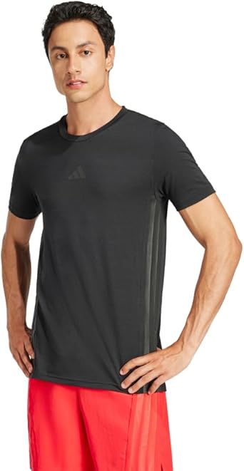 adidas Mens Designed for Training 3-Stripes T-Shirt