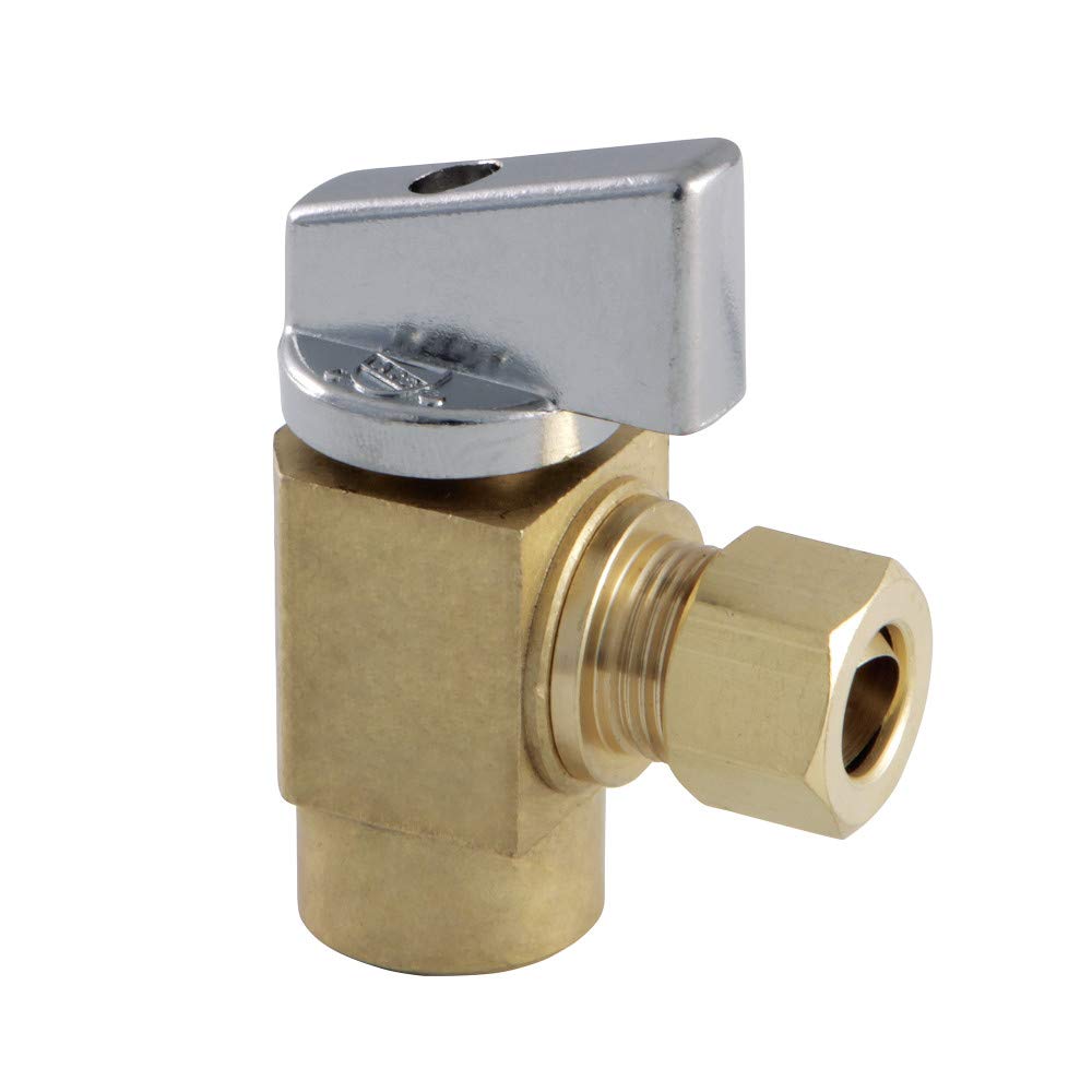 Vanne en laiton brut Kingston Brass KF33104CTL 1/4 de tour pour tuyauterie de cuisine