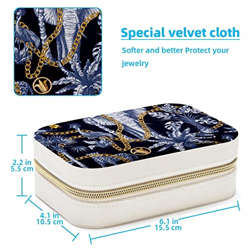 Boîte à bijoux de voyage à double couche compacte avec compartiments modulables pour bagues - 5