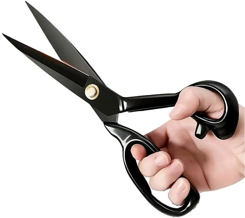 10 In Heavy Duty Tailor Scissors - Professional High Carbon Steel Sewing Shears for Fabric Leather Cutting, Ergonomic Industrial Dressmaking Scissors for Crafting Office, Ideal Sewing Gift for Tailors