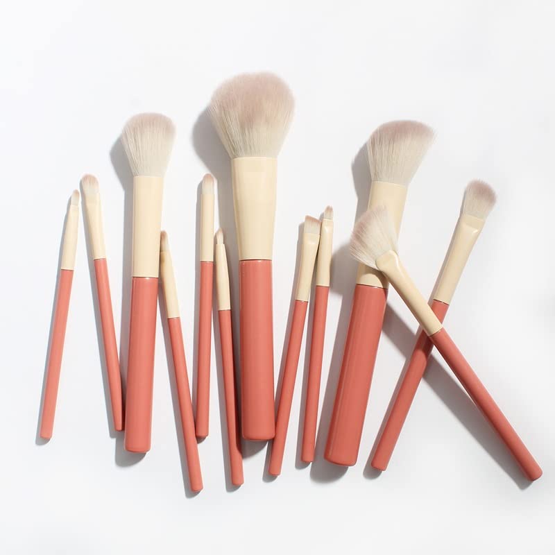 Juego de Brochas de Maquillaje Cerdas Suaves 12 Piezas Rubor Brochas Sueltas Herramientas de Maquillaje de Belleza Juego Completo de Brochas Su