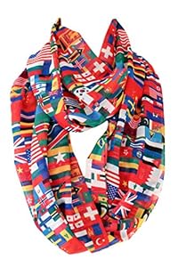 Etwoa World Flags Infinity Circle Schal
